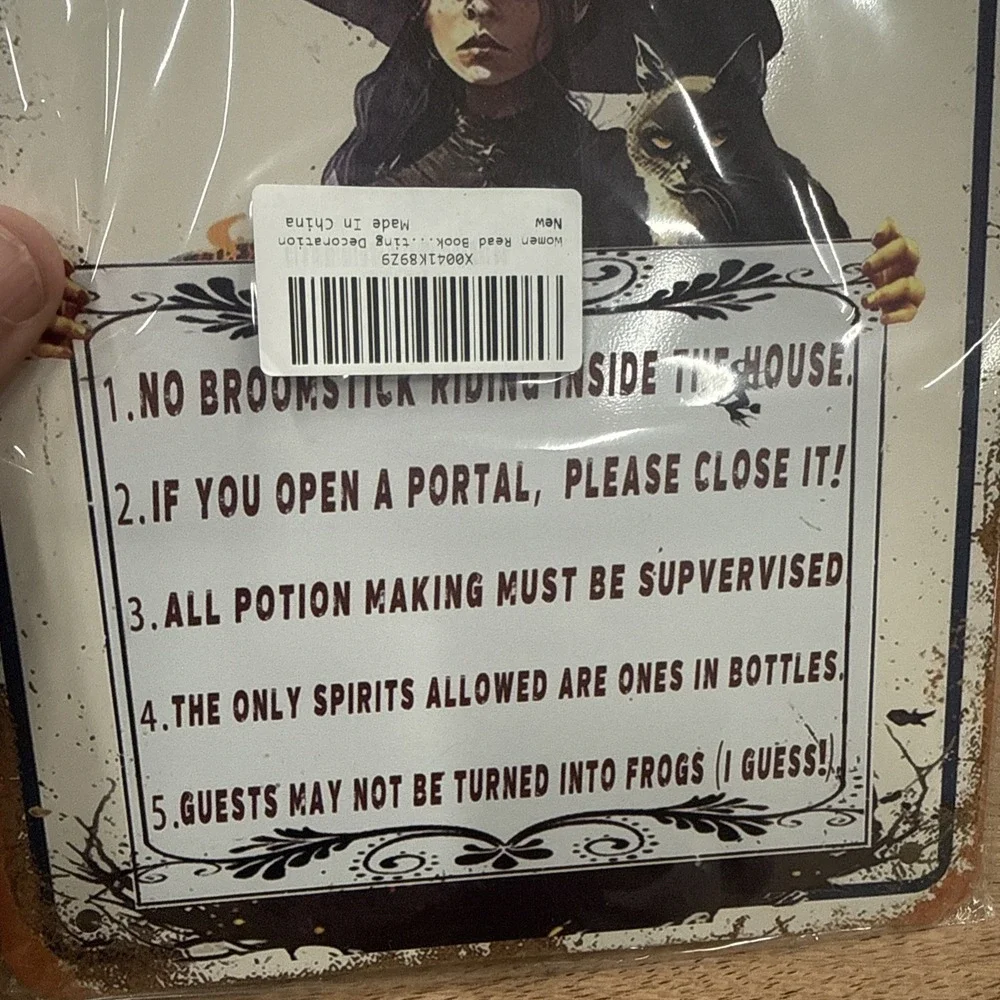 Metal‎ Wall Sign Decor A Witches House Rules
